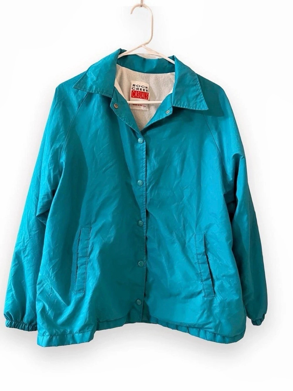 Rock Creek Casuals Nylon Utility Jacket in Blue Size Large